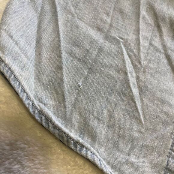 Cat & Jack Large Denim Collared Button Down shirt 10 / 12 - Picture 9 of 12